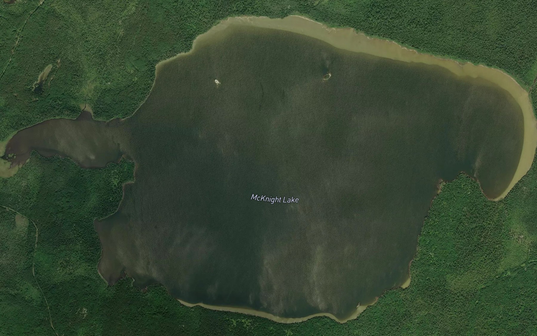 Satellite map of the McKnight Lake