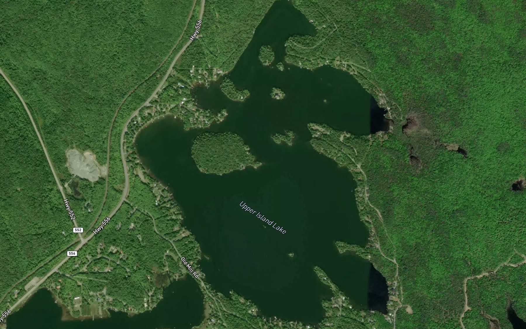 Satellite map of the Upper Island Lake
