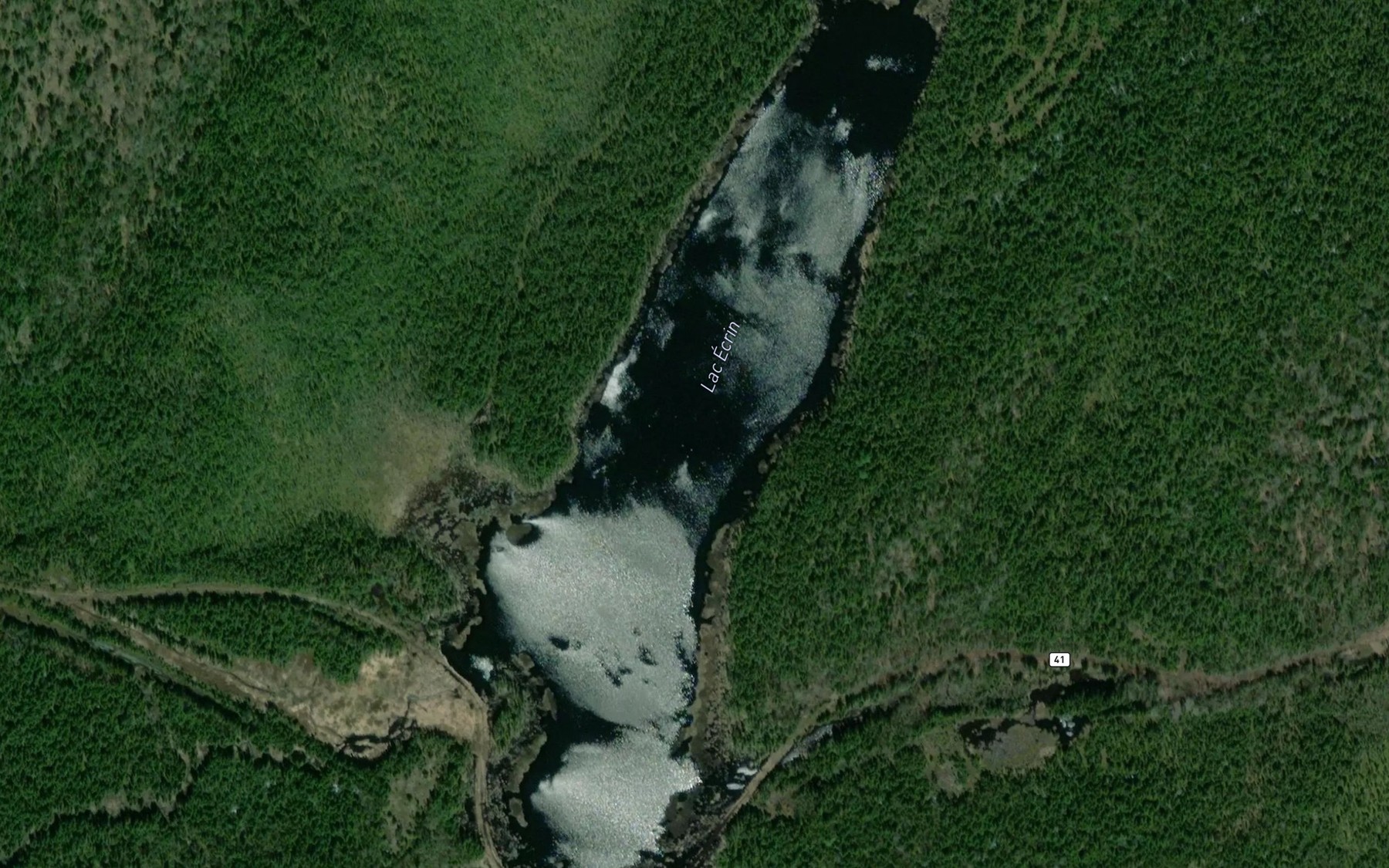 Satellite map of the Lac Ecrin