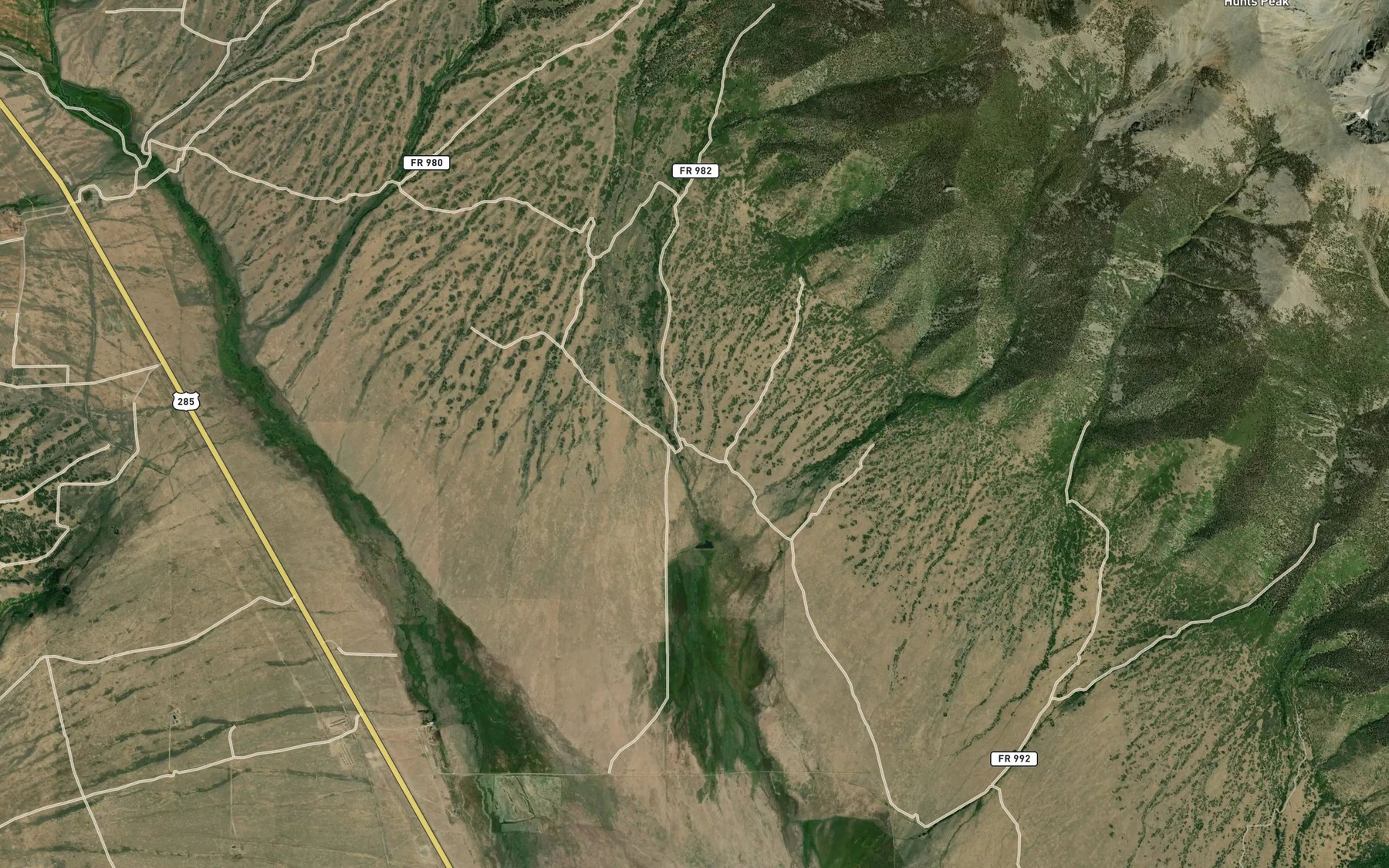 Satellite map of the Bolton Creek