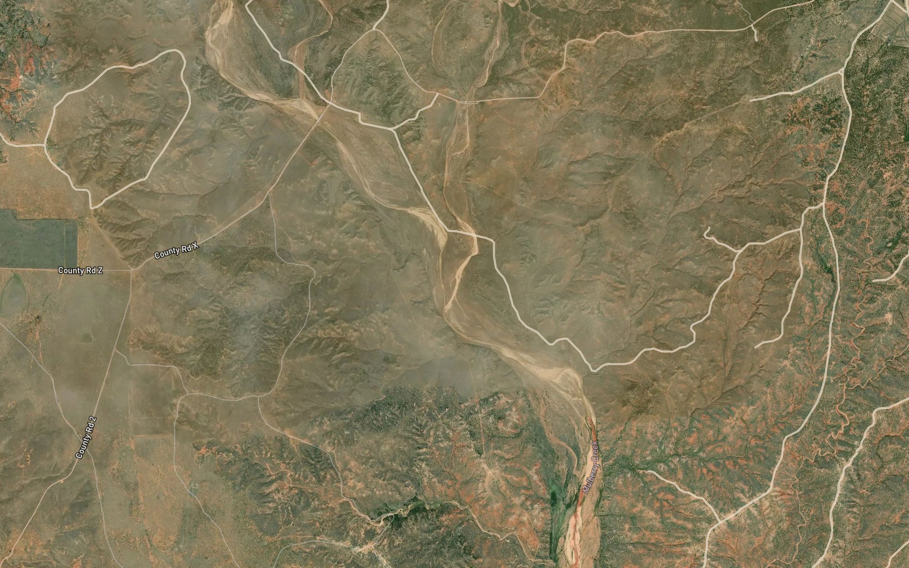 Satellite map of the Troublesome Creek
