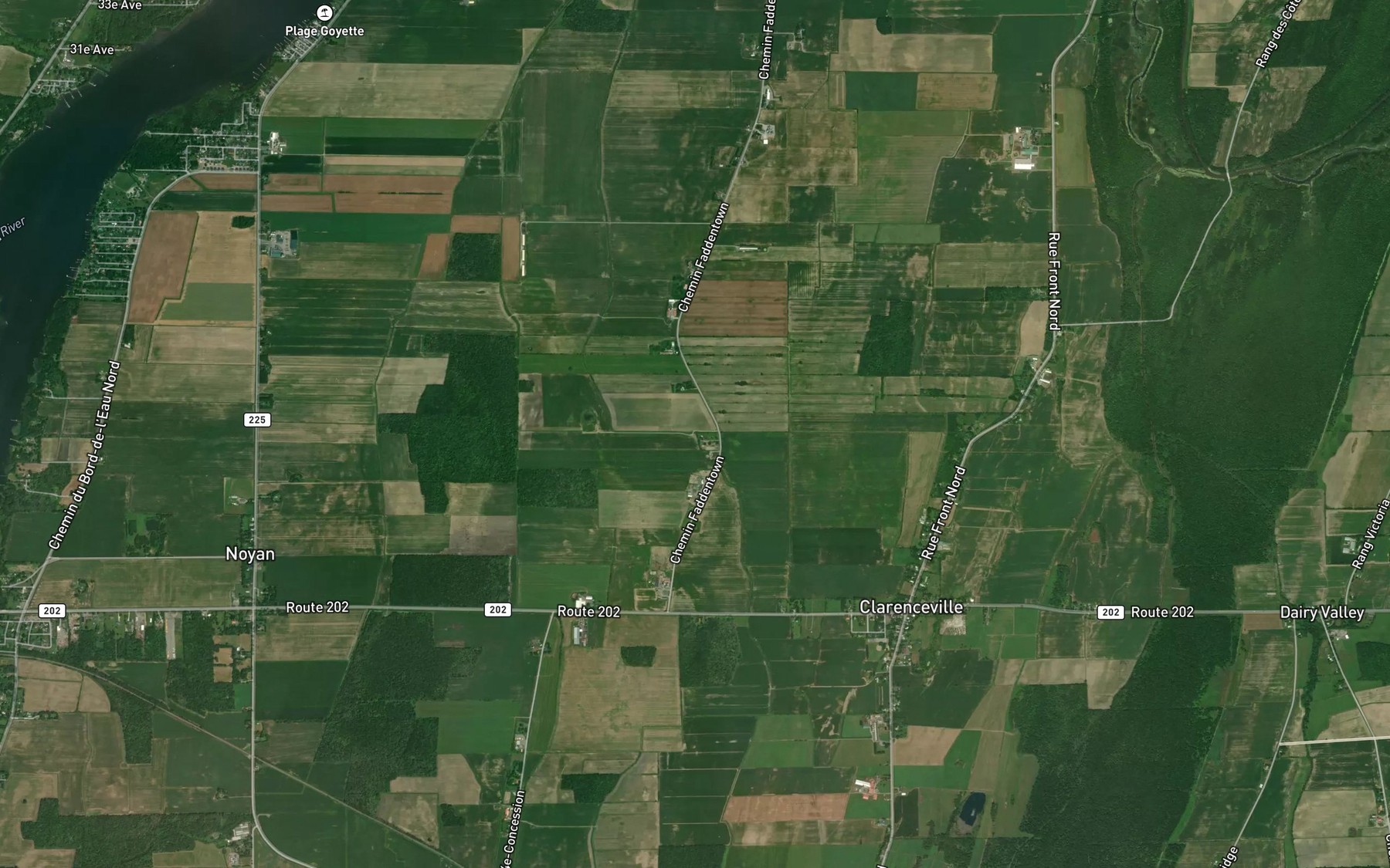 Satellite map of the Ruisseau Fidele-Giroux