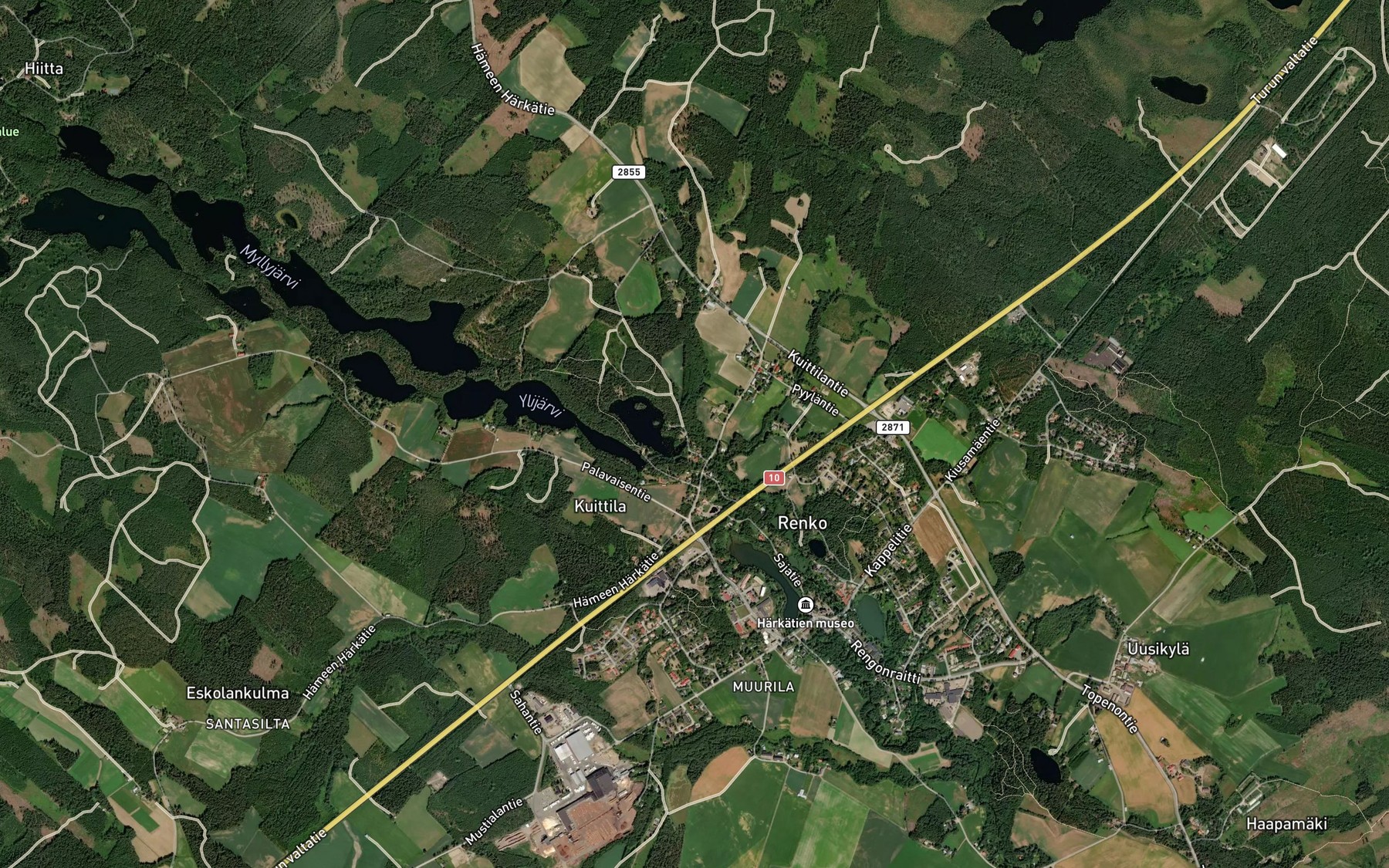 Satellite map of the Kalkasoja