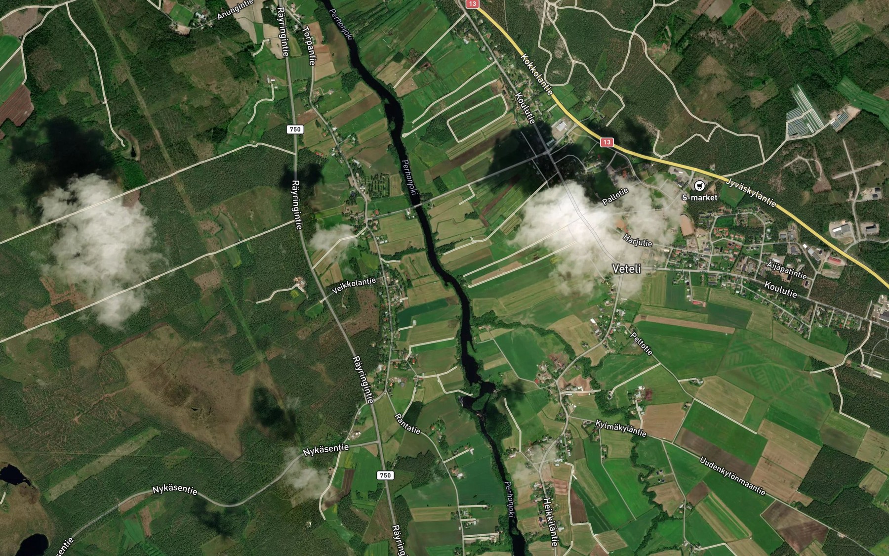 Satellite map of the Teklanlahti
