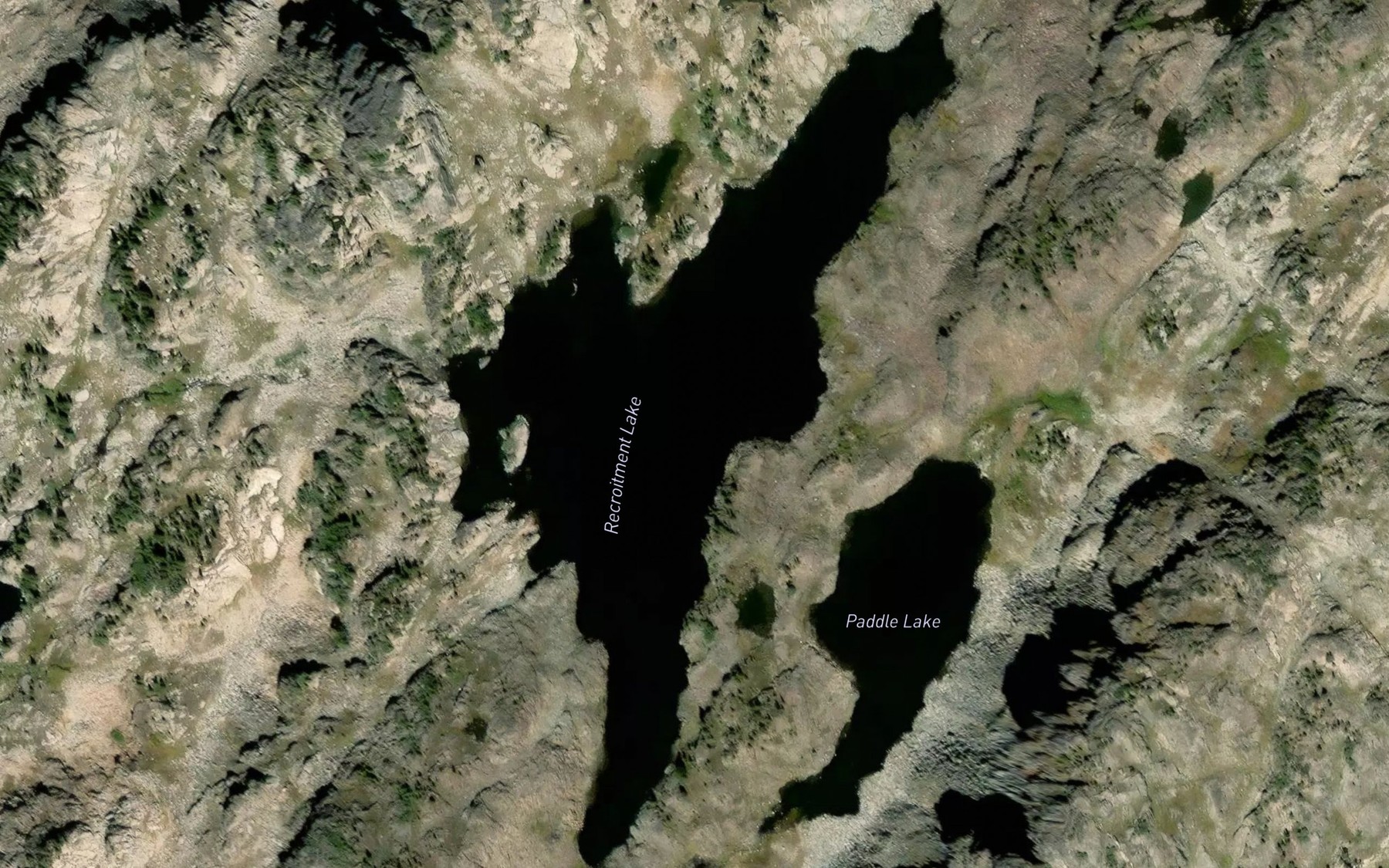 Satellite map of the Recroitment Lake
