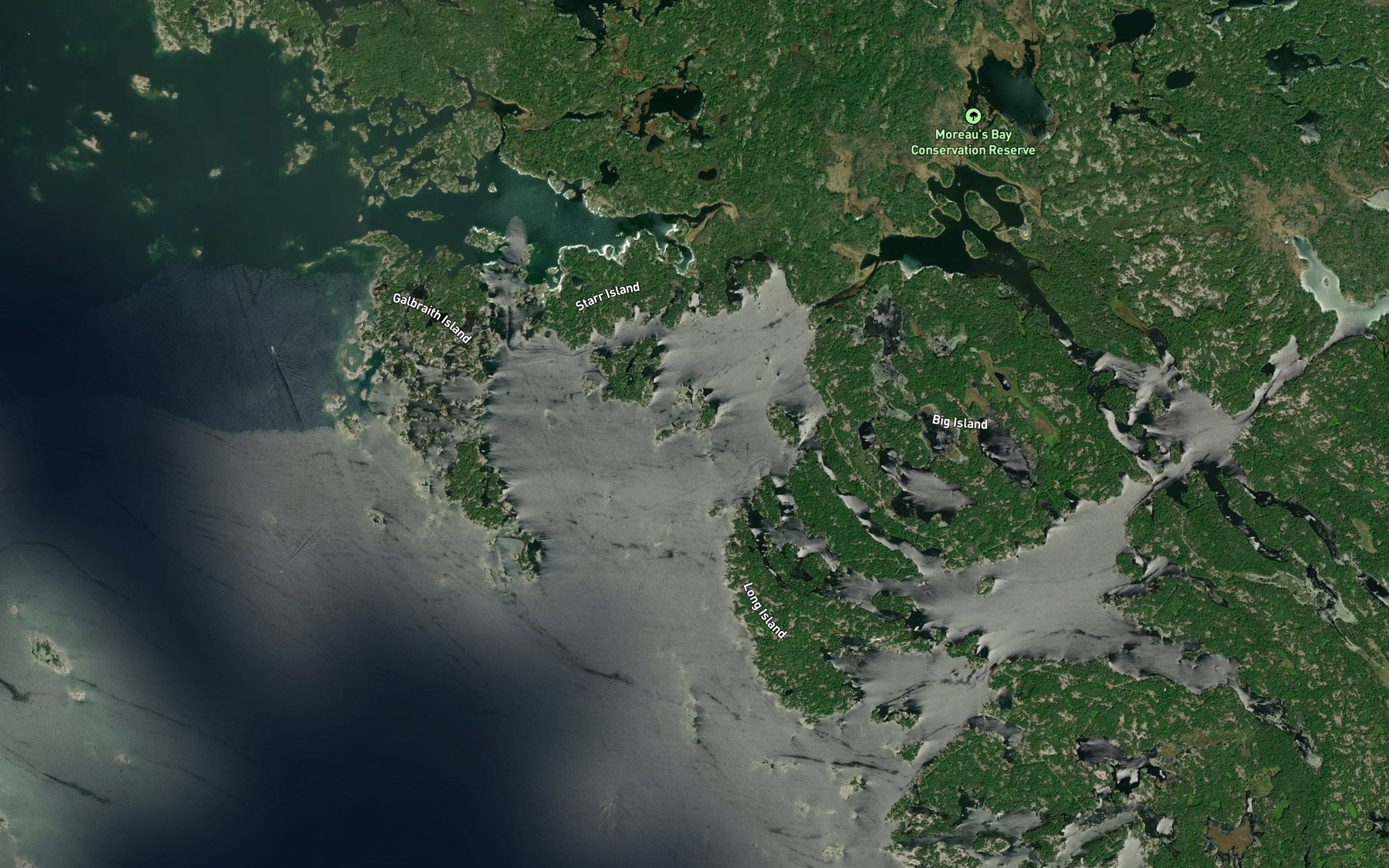 Satellite map of the North Go Home Bay