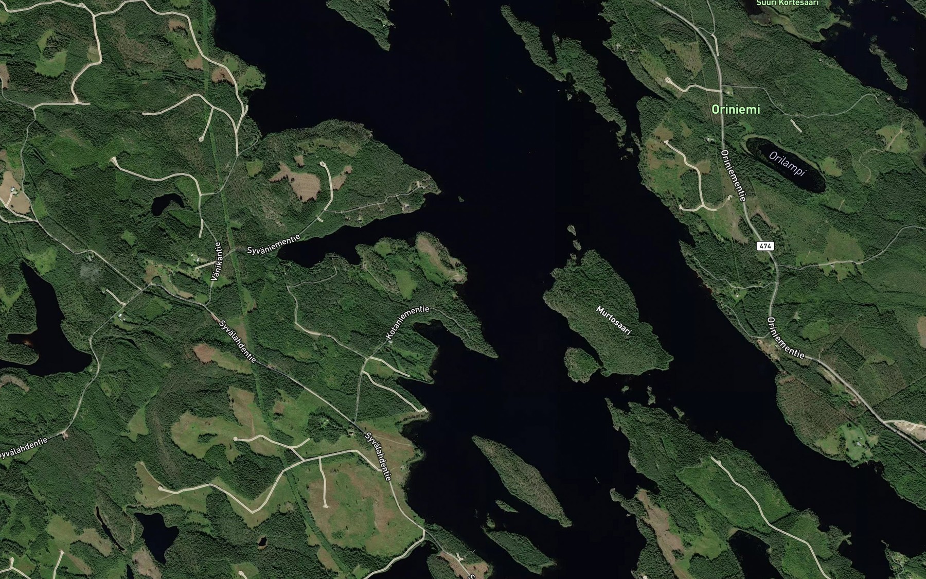 Satellite map of the Saunalahti