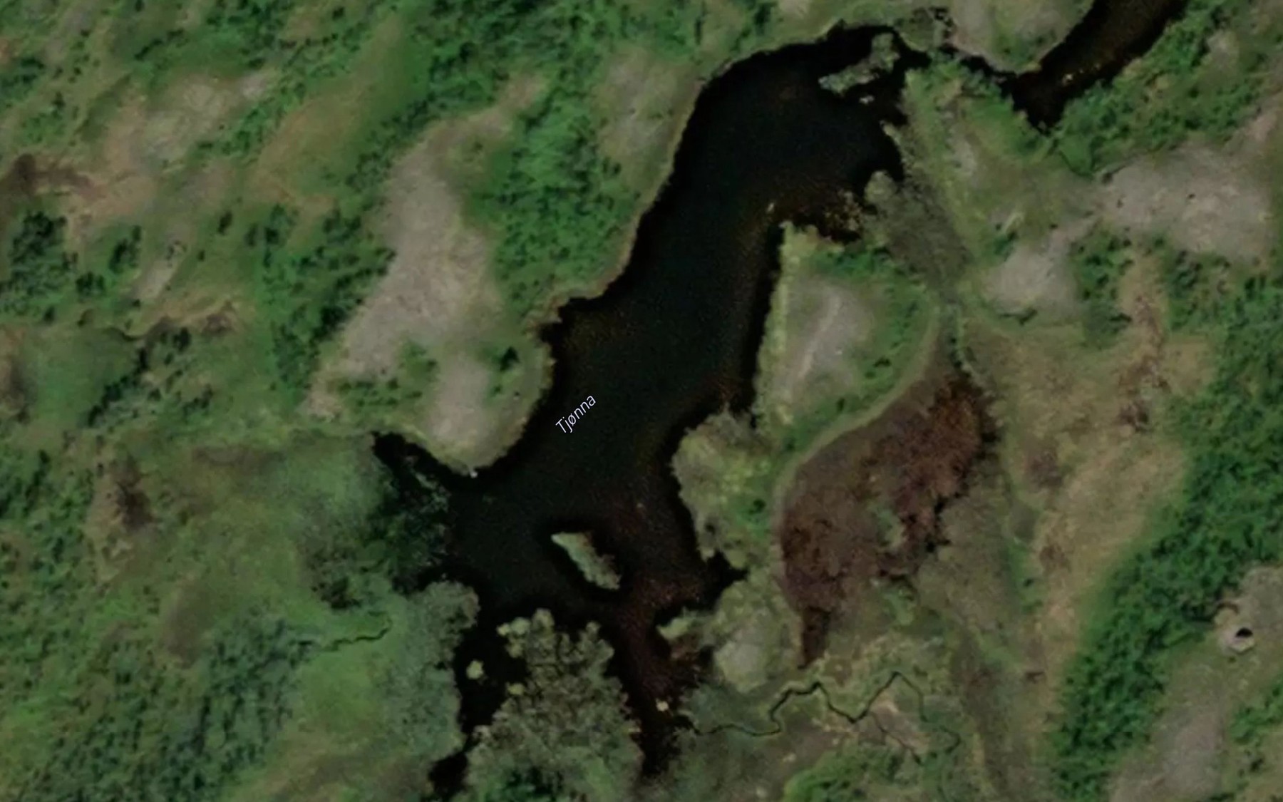 Satellite map of the Tjorna