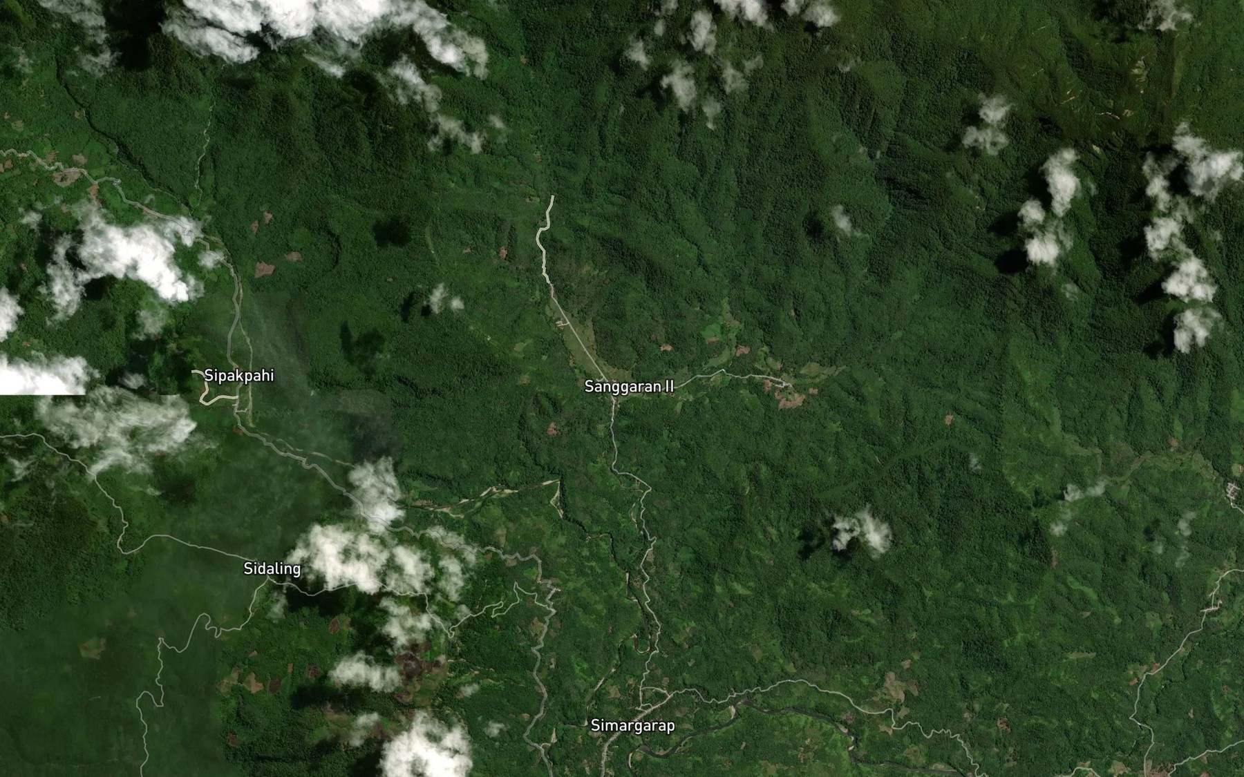 Satellite map of the Aek Pardungdungan