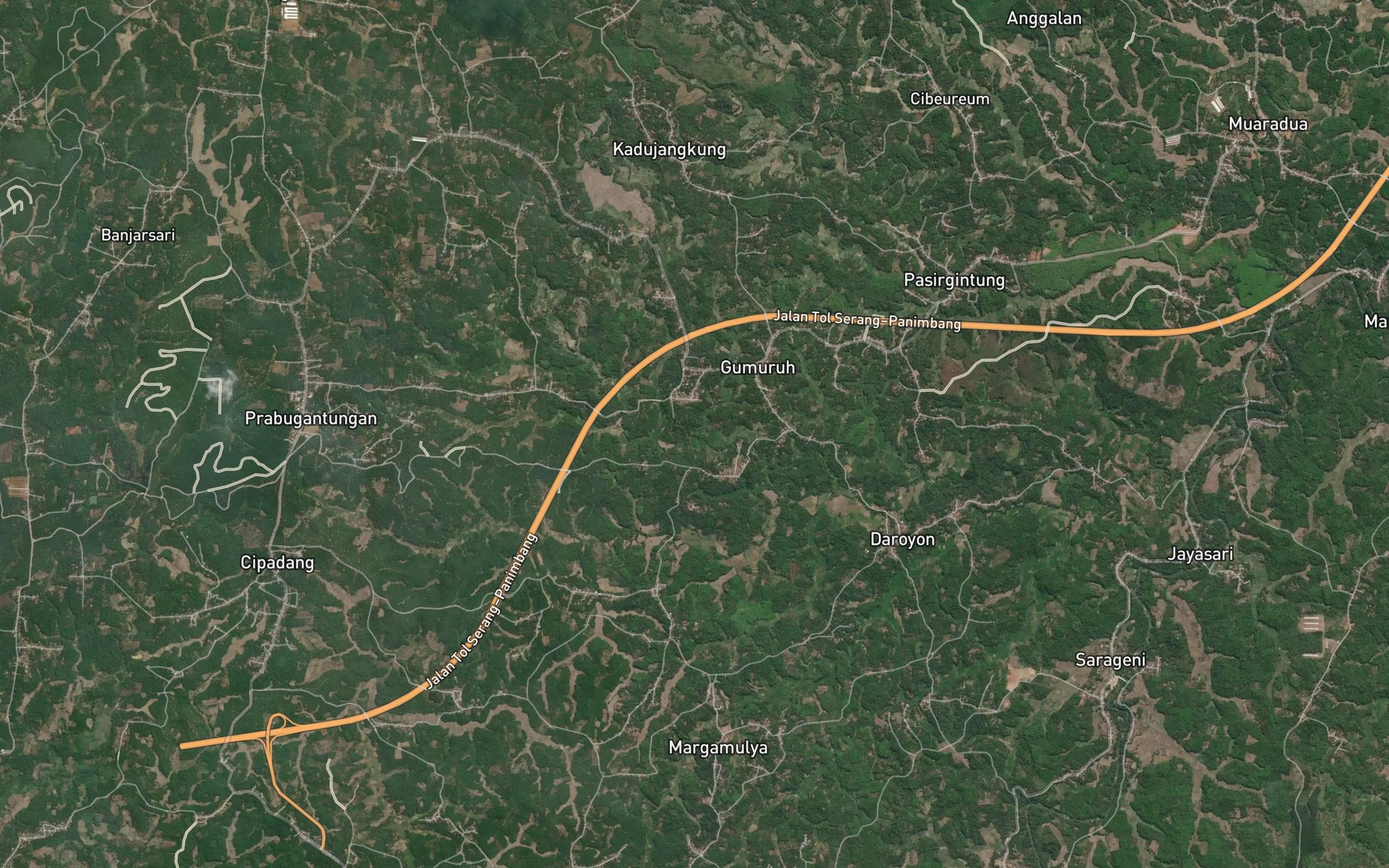 Satellite map of the Ci Canggong