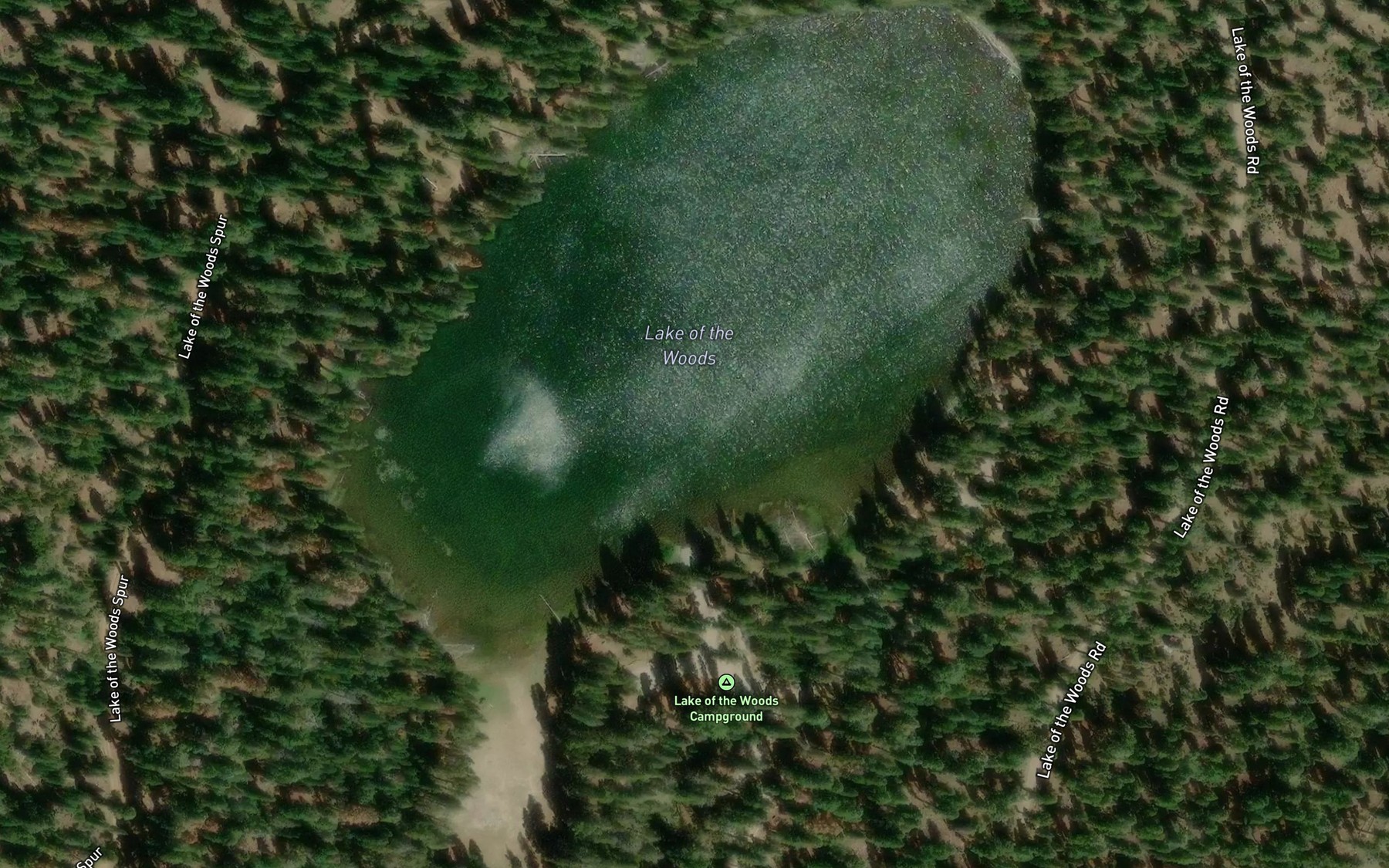 Satellite map of the Lake of The Woods