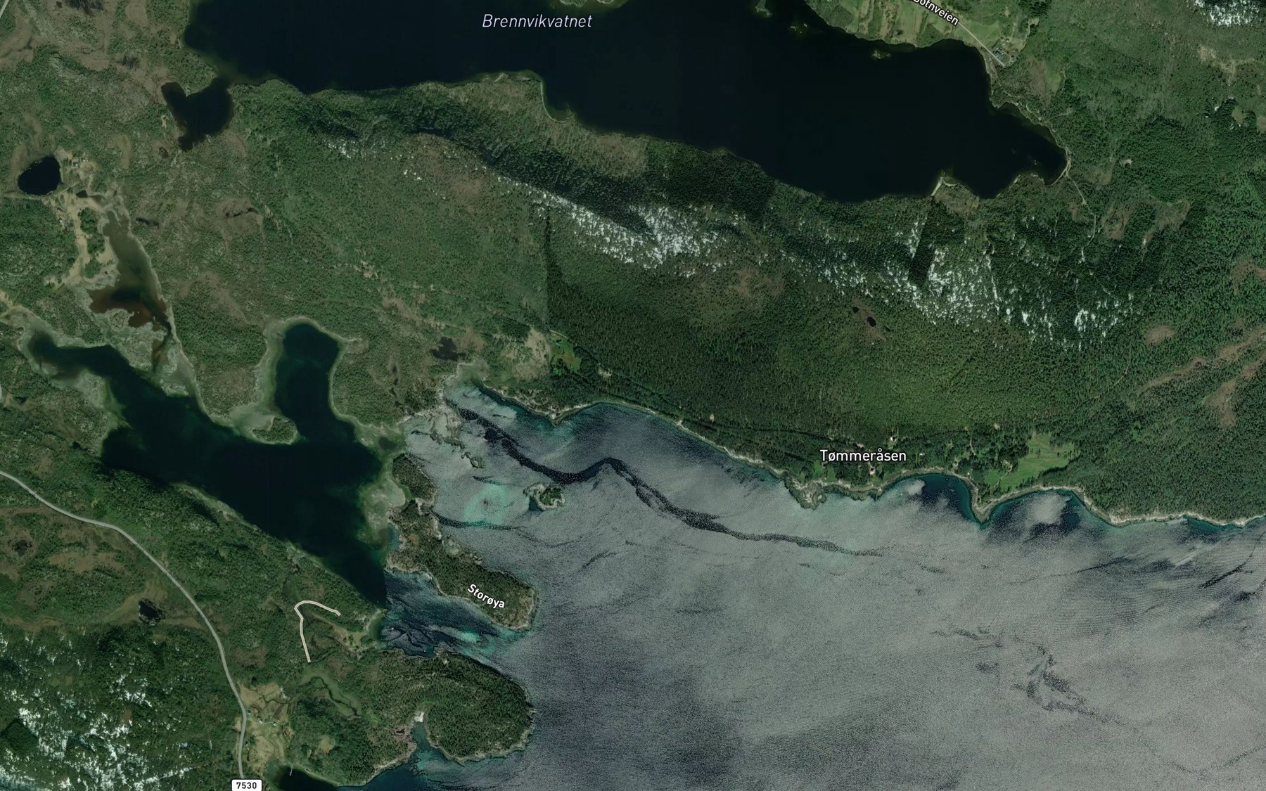 Satellite map of the Oterholet