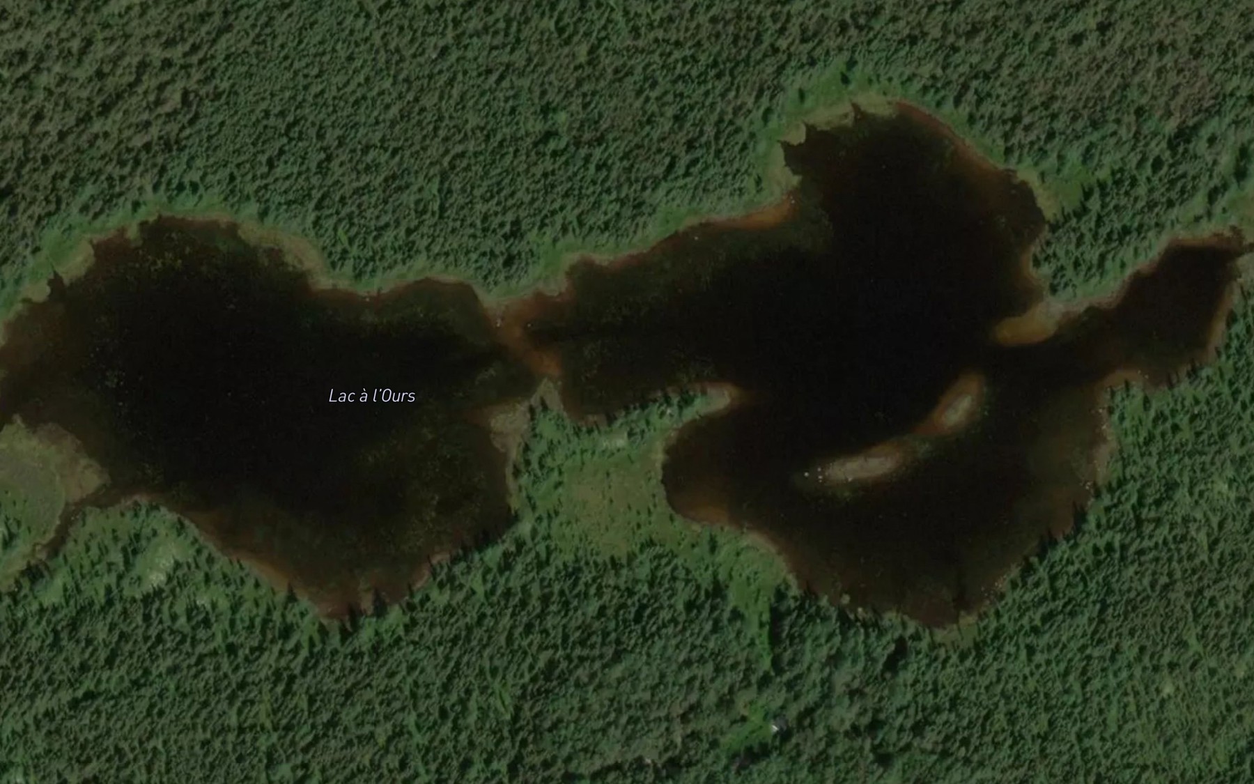 Satellite map of the Lac a l'Ours