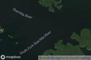 Satellite map of the North Fork Ouachita River