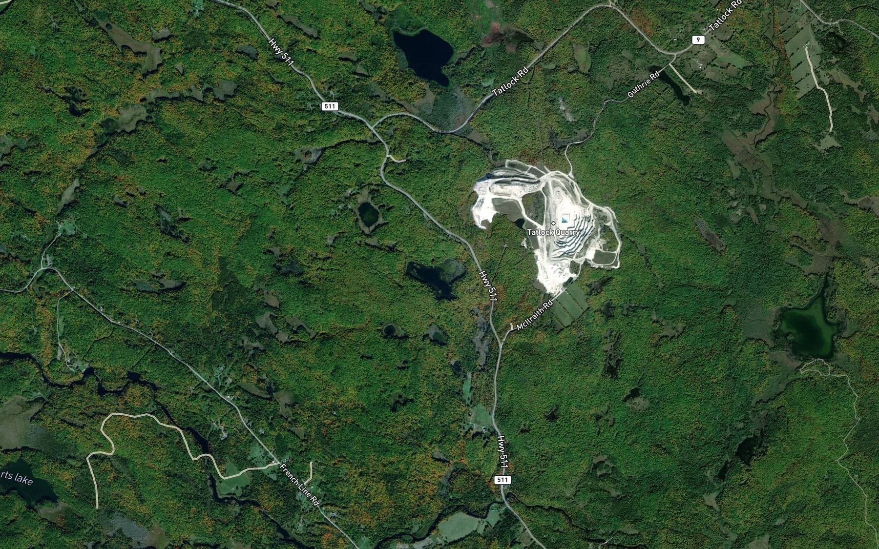 Satellite map of the Brasees Lake