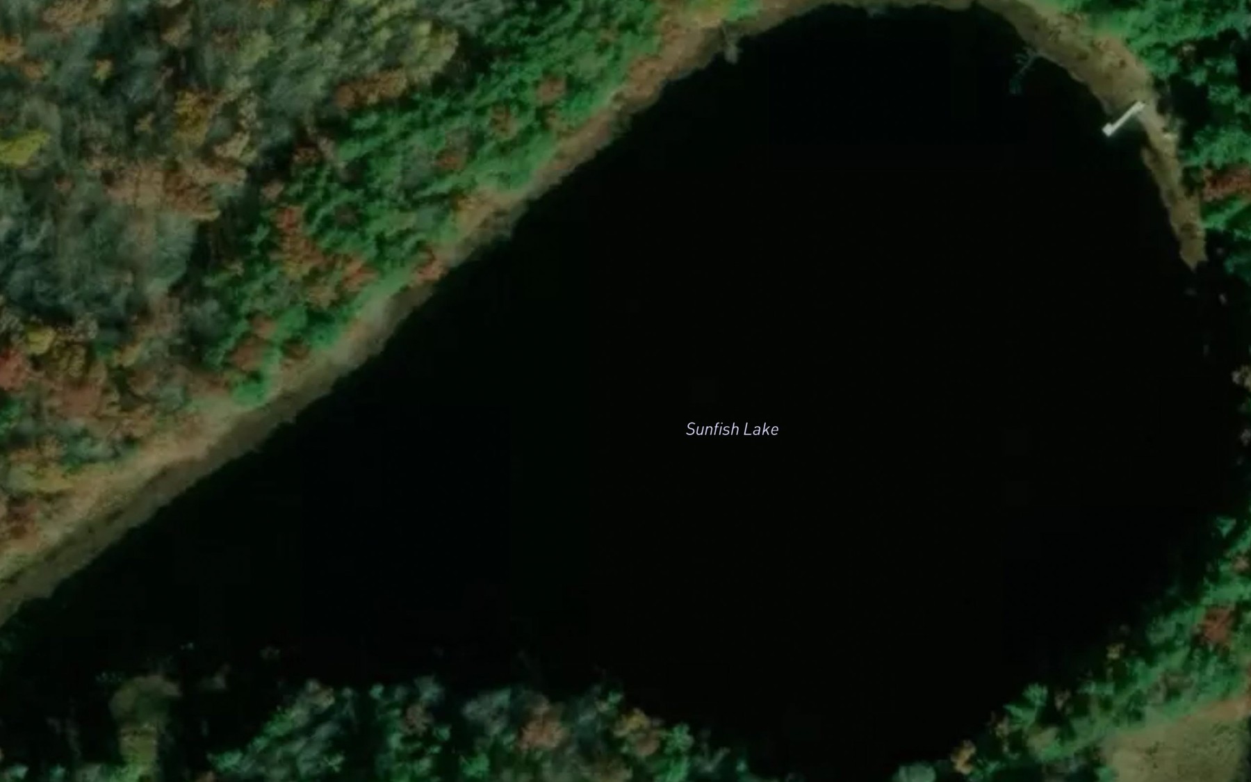 Satellite map of the Sunfish Lake
