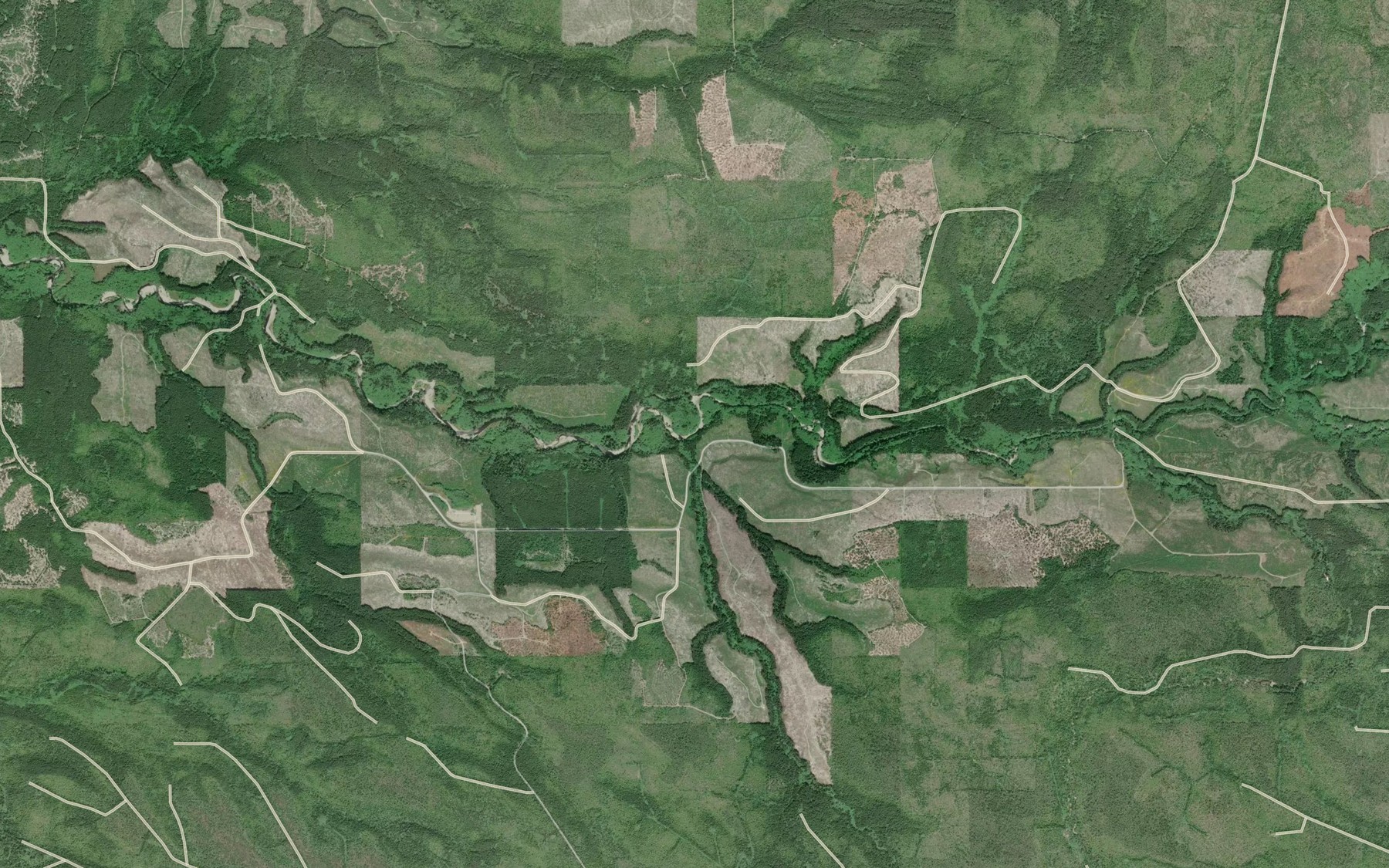 Satellite map of the Hoh Creek