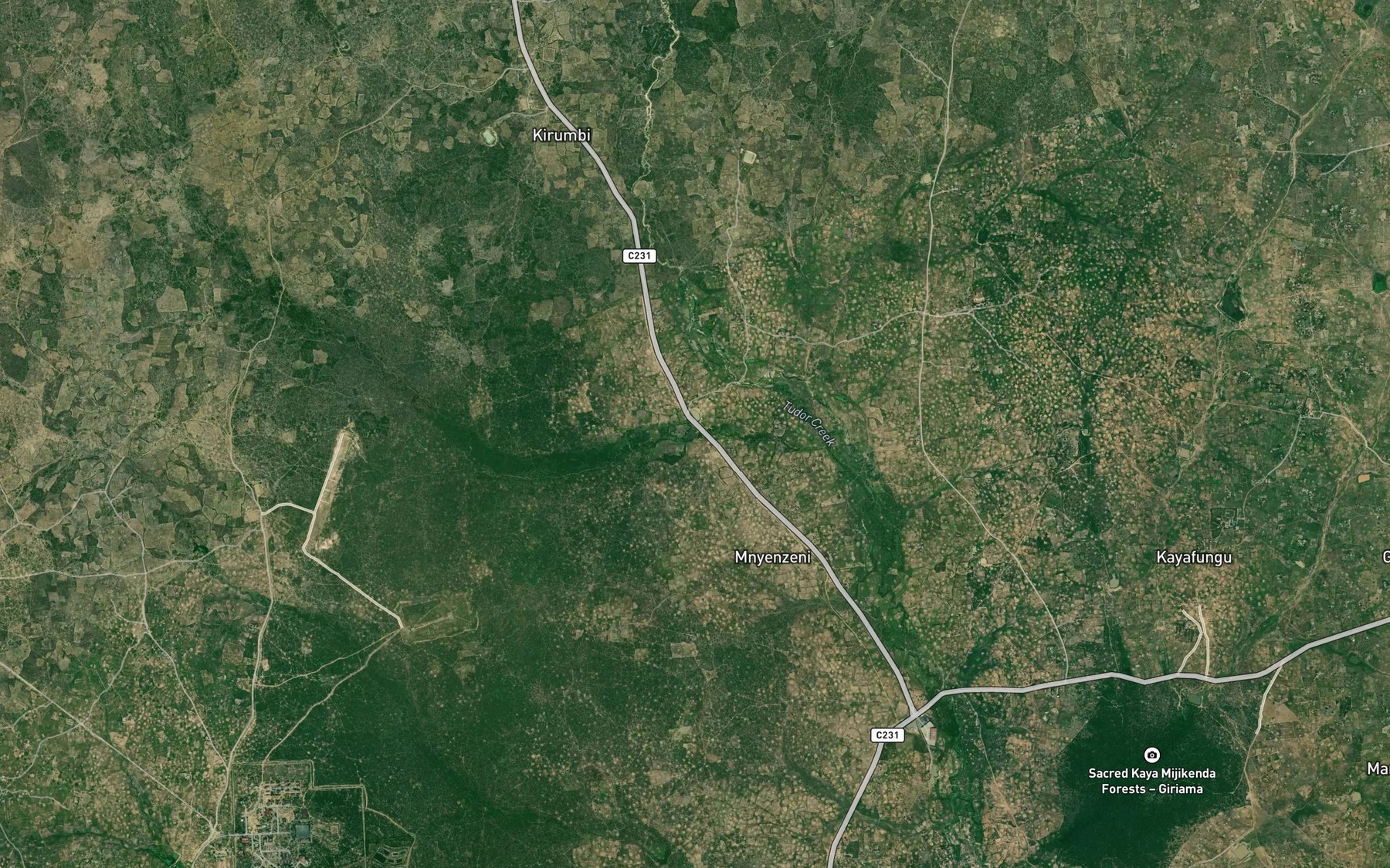 Satellite map of the Nyori Dam