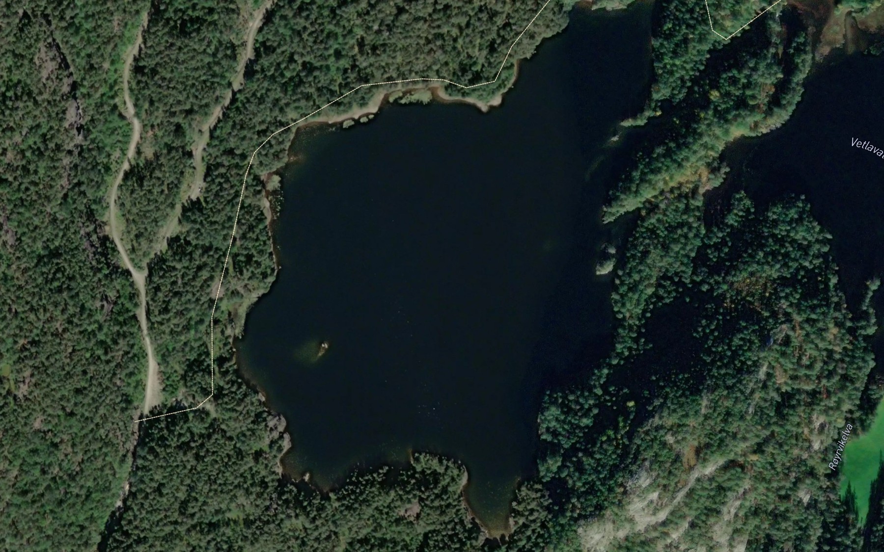 Satellite map of the Storavatnet