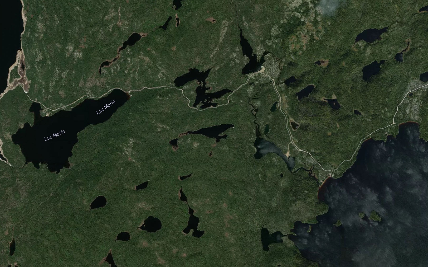 Satellite map of the Lac Marthe