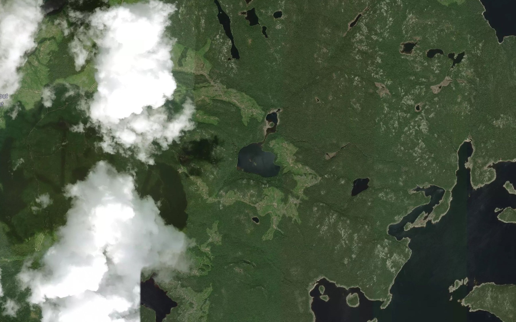 Satellite map of the Lac Obscur