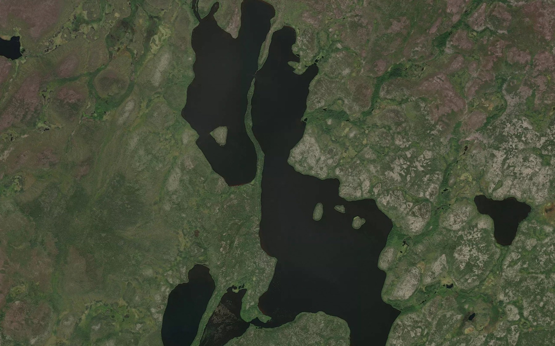 Satellite map of the Raites Lake
