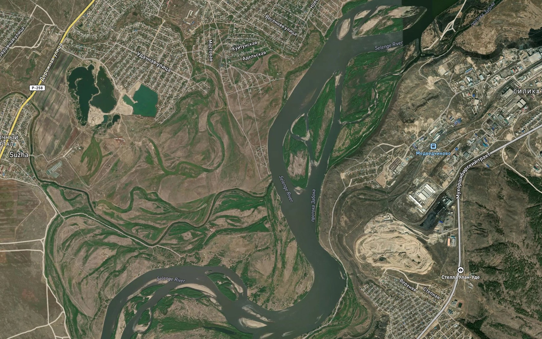 Satellite map of the Ivolga