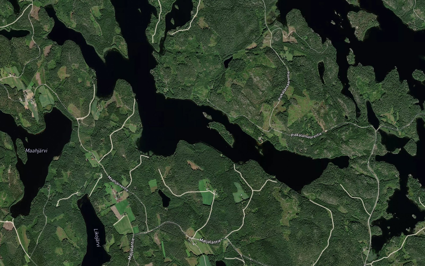 Satellite map of the Keljunlahti