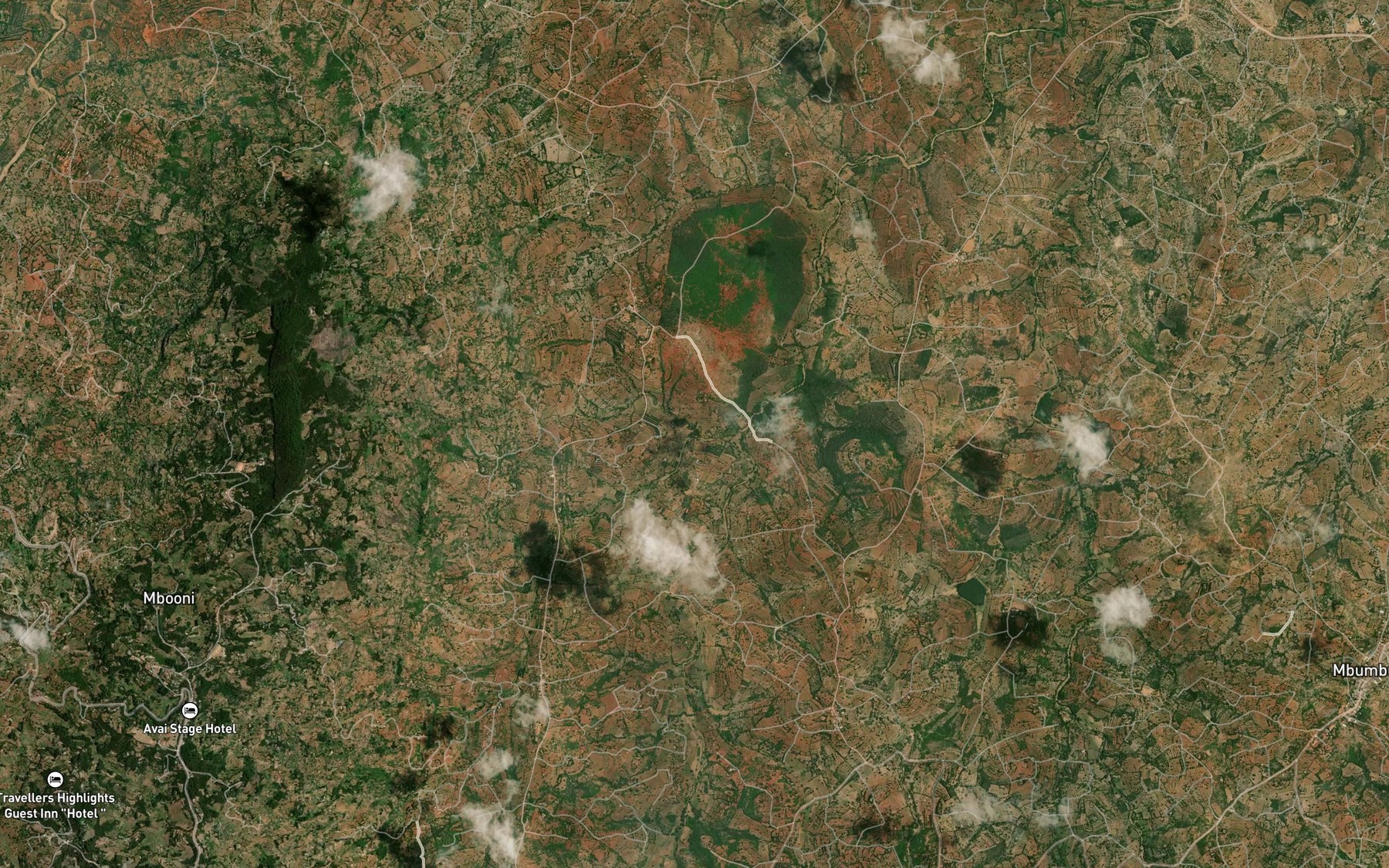 Satellite map of the Okanga