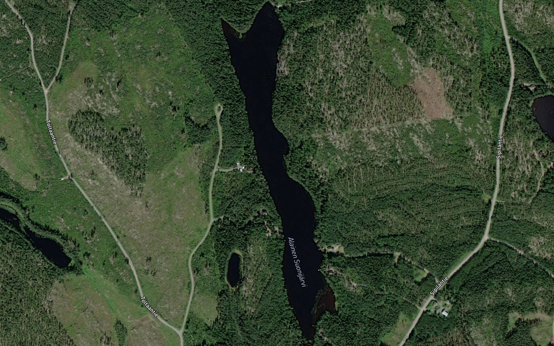Satellite map of the Alainen Suonijarvi