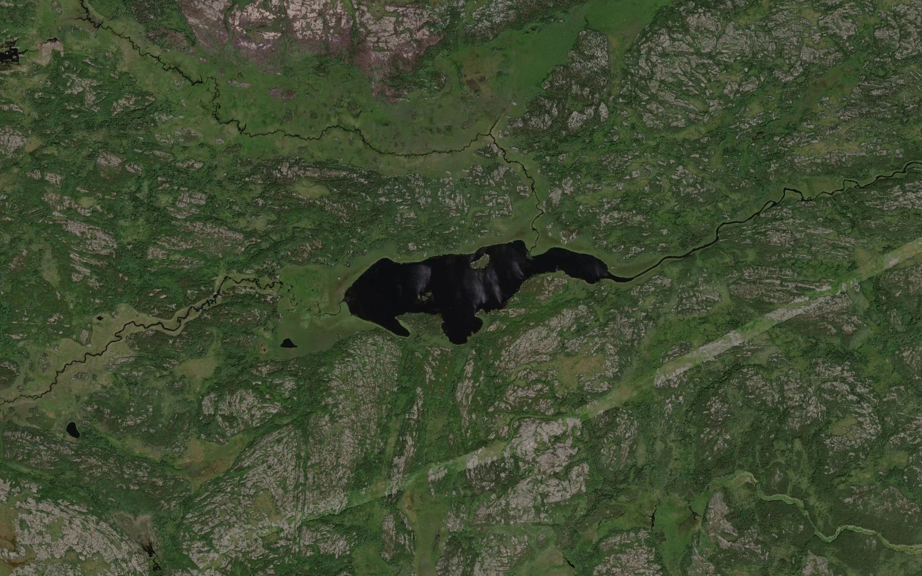 Satellite map of the Wuskatasko Lake