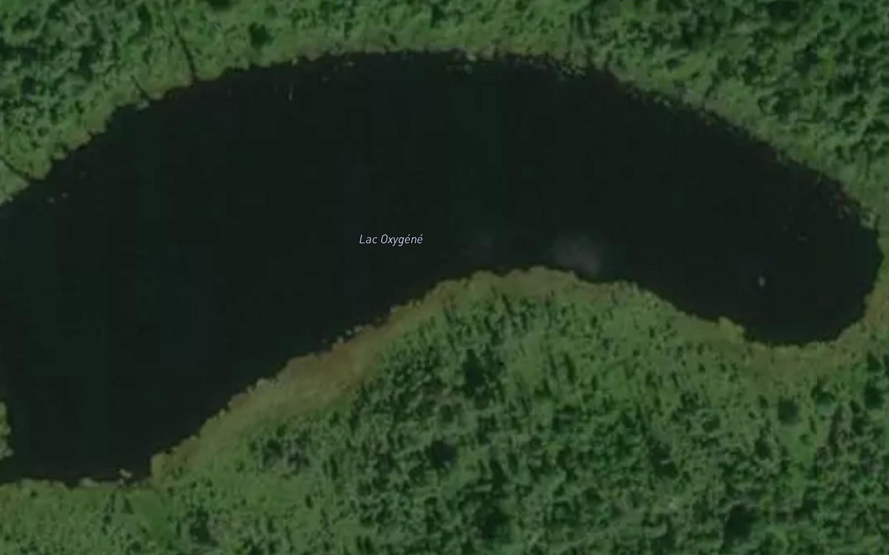 Satellite map of the Lac Oxygene