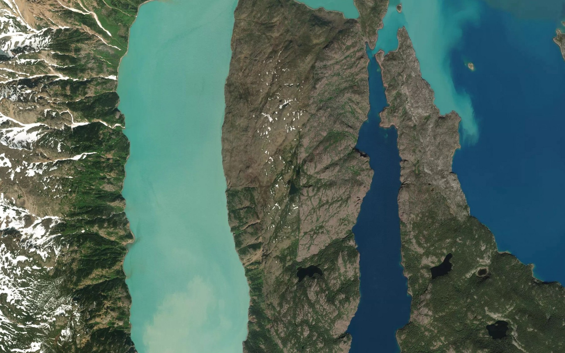 Satellite map of the Lake Inlet