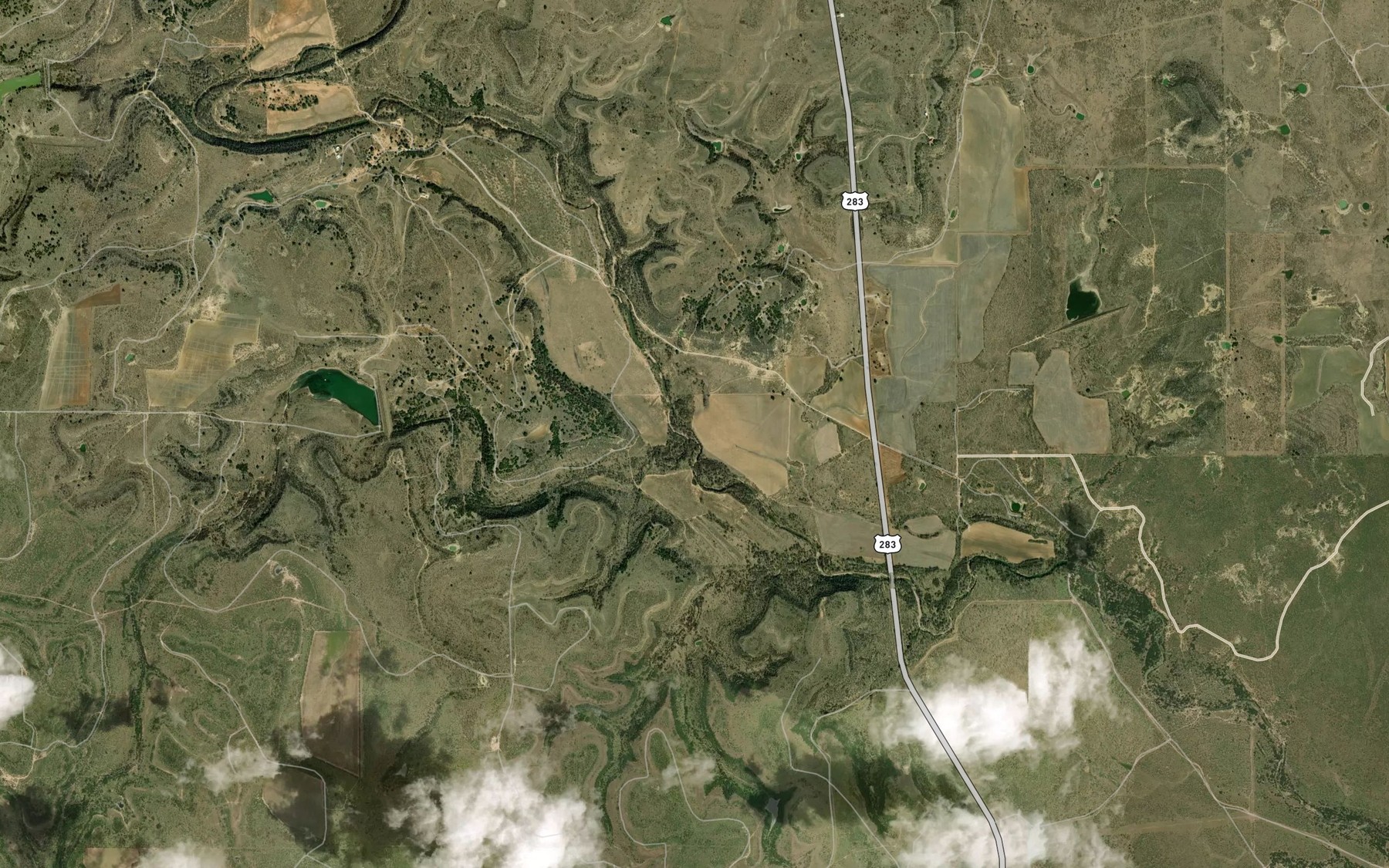 Satellite map of the Turtle Bayou