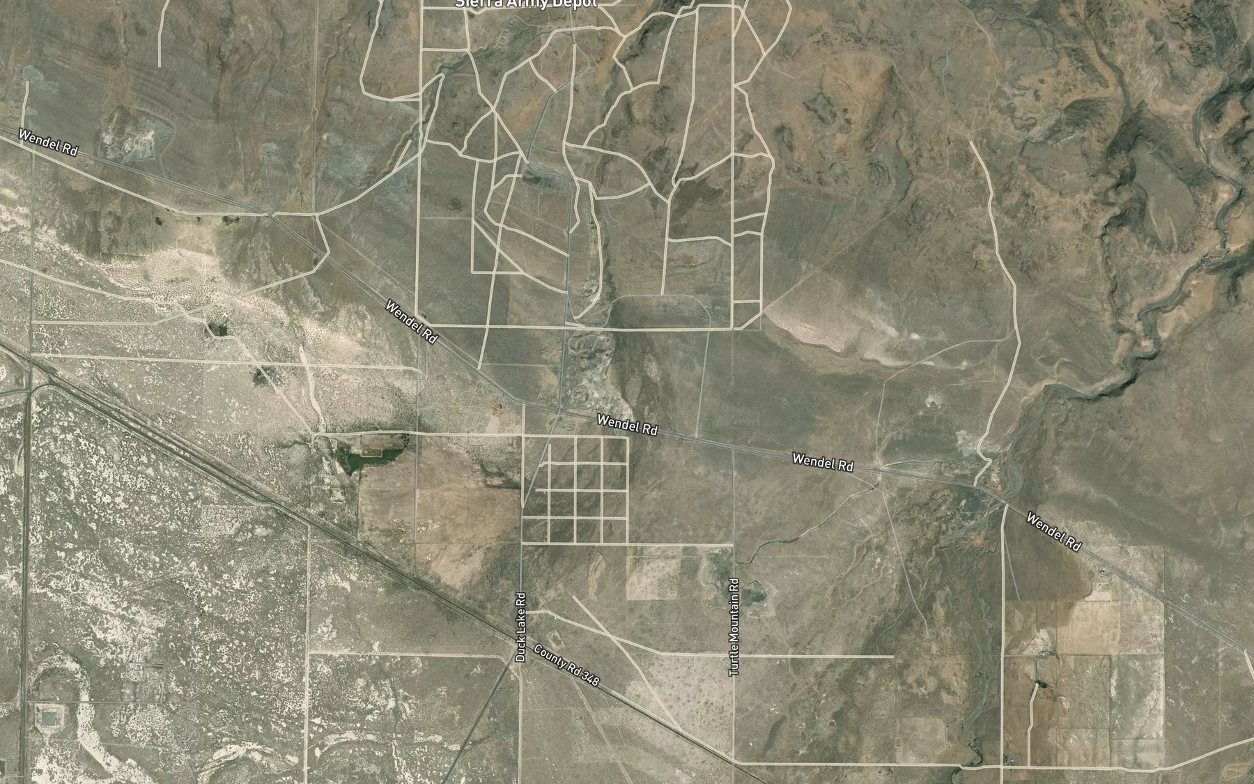Satellite map of the Spencer Creek