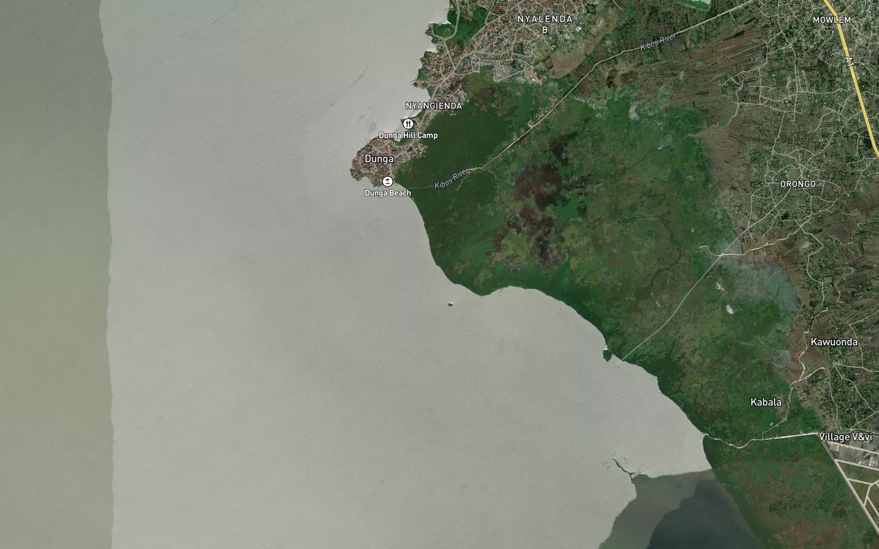 Satellite map of the Nyamasaria