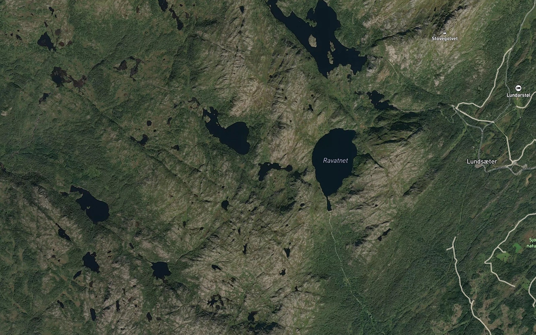 Satellite map of the Hovtrongsvatnet