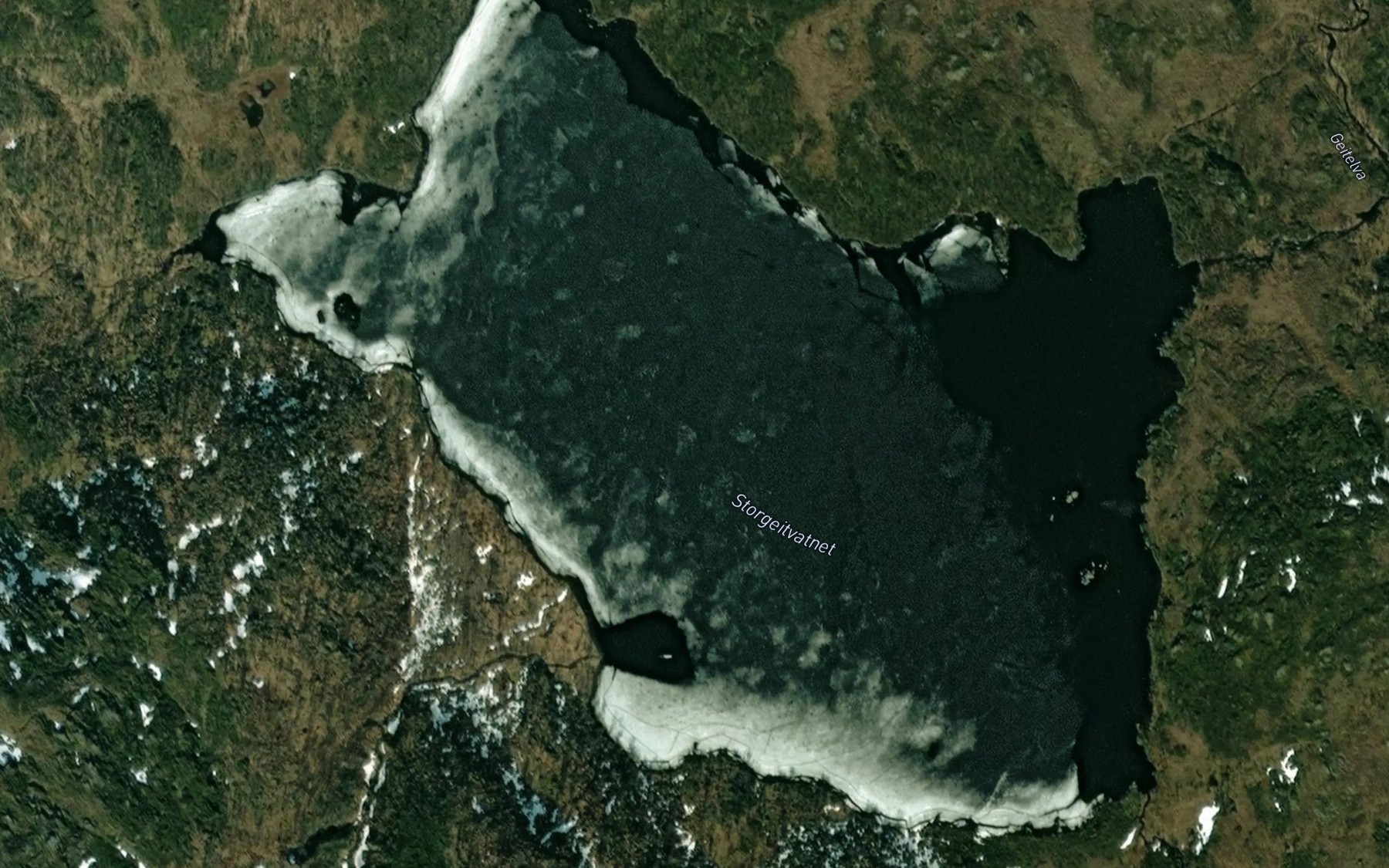 Satellite map of the Geitvatnet