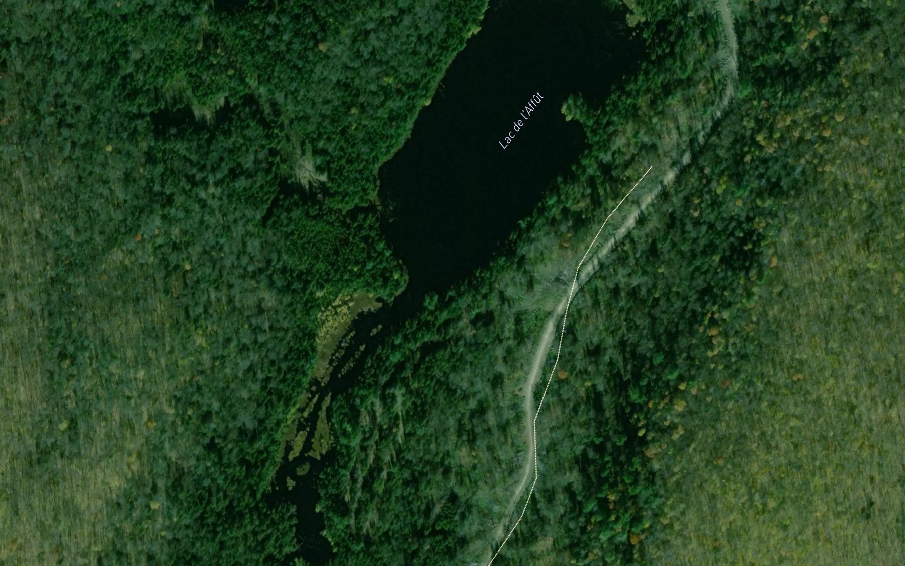 Satellite map of the Lac de l'Affut
