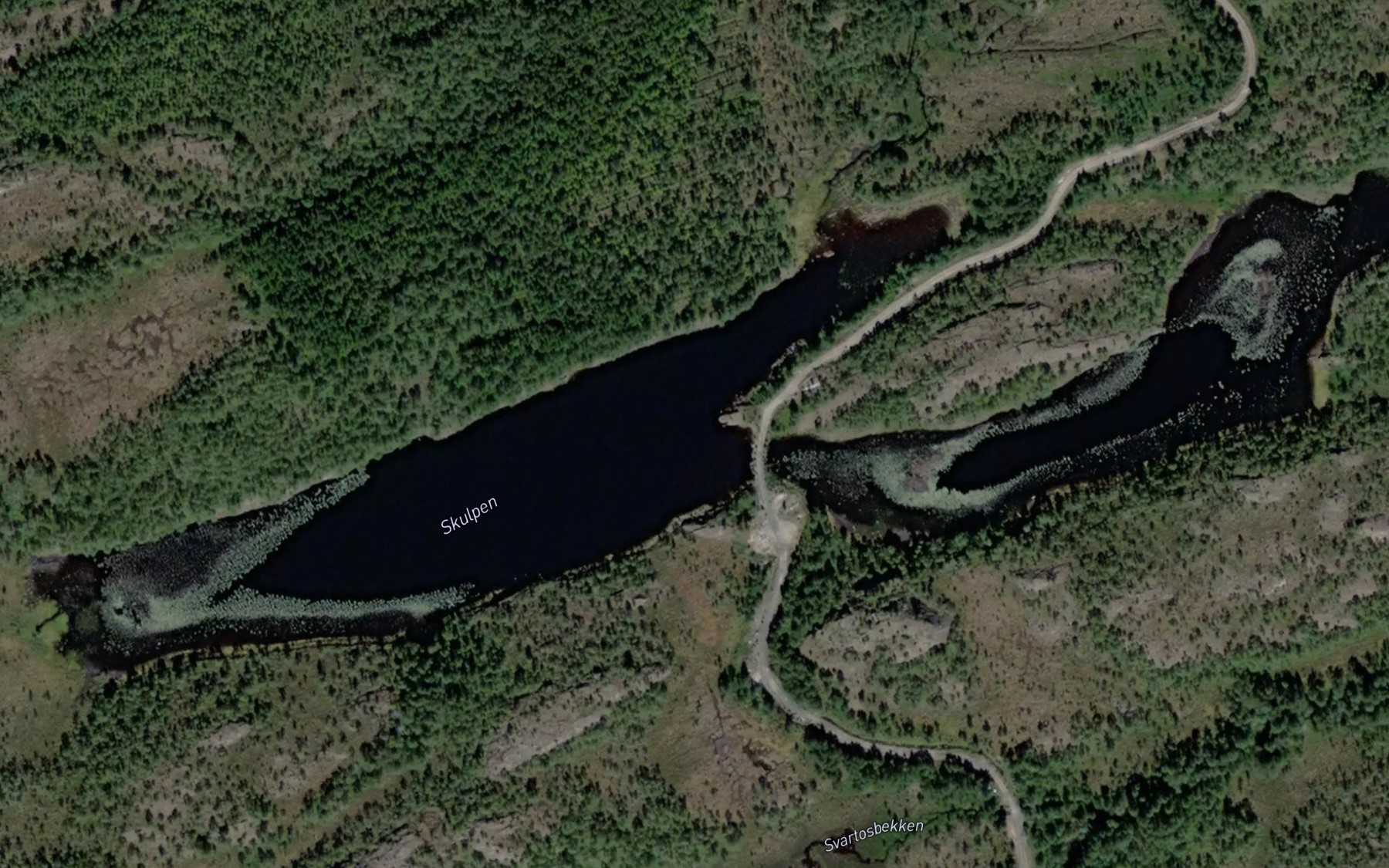Satellite map of the Skulpen