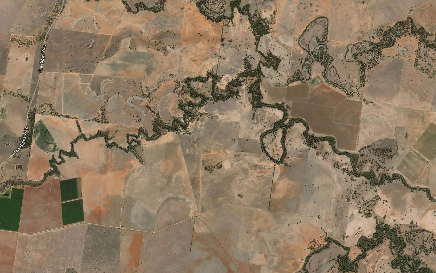 Satellite map of the Nerathong Creek