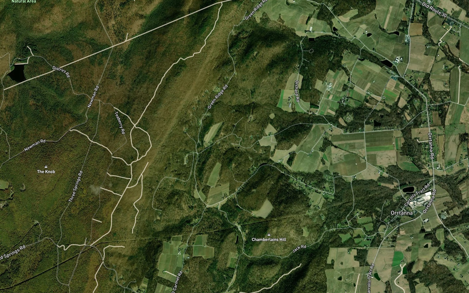 Satellite map of the Poplar Spring
