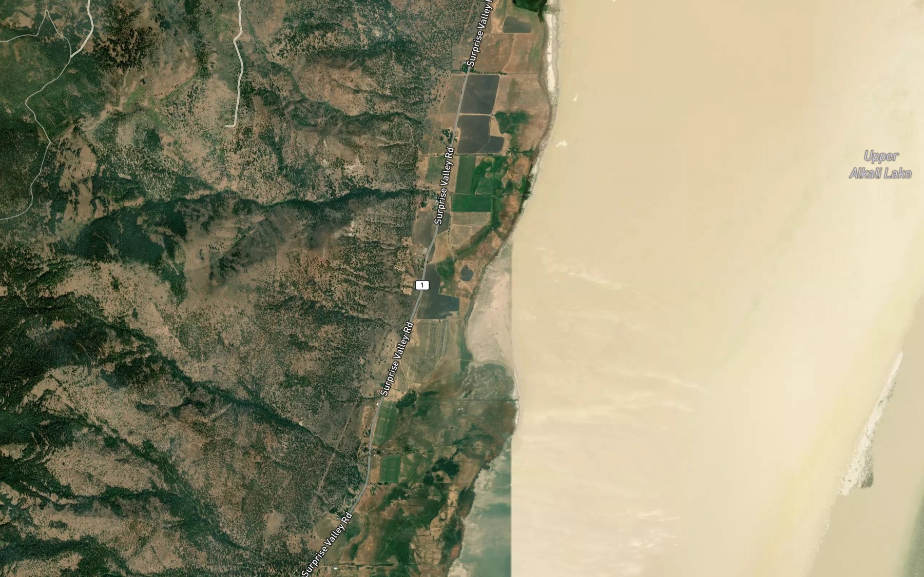 Satellite map of the Heath Creek