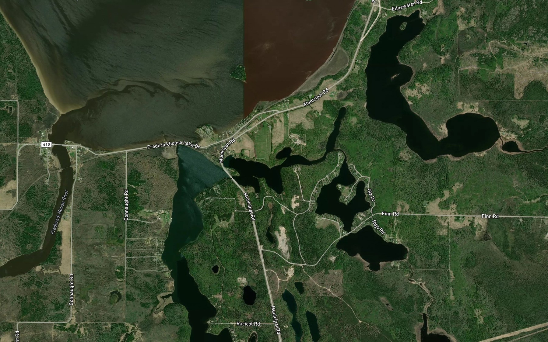 Satellite map of the North Arm
