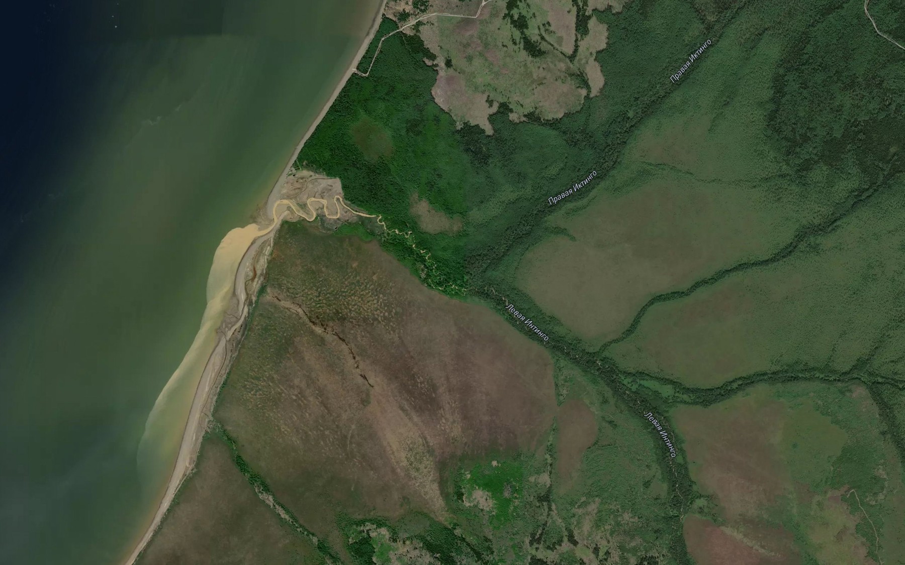 Satellite map of the Pravaya Iktingo