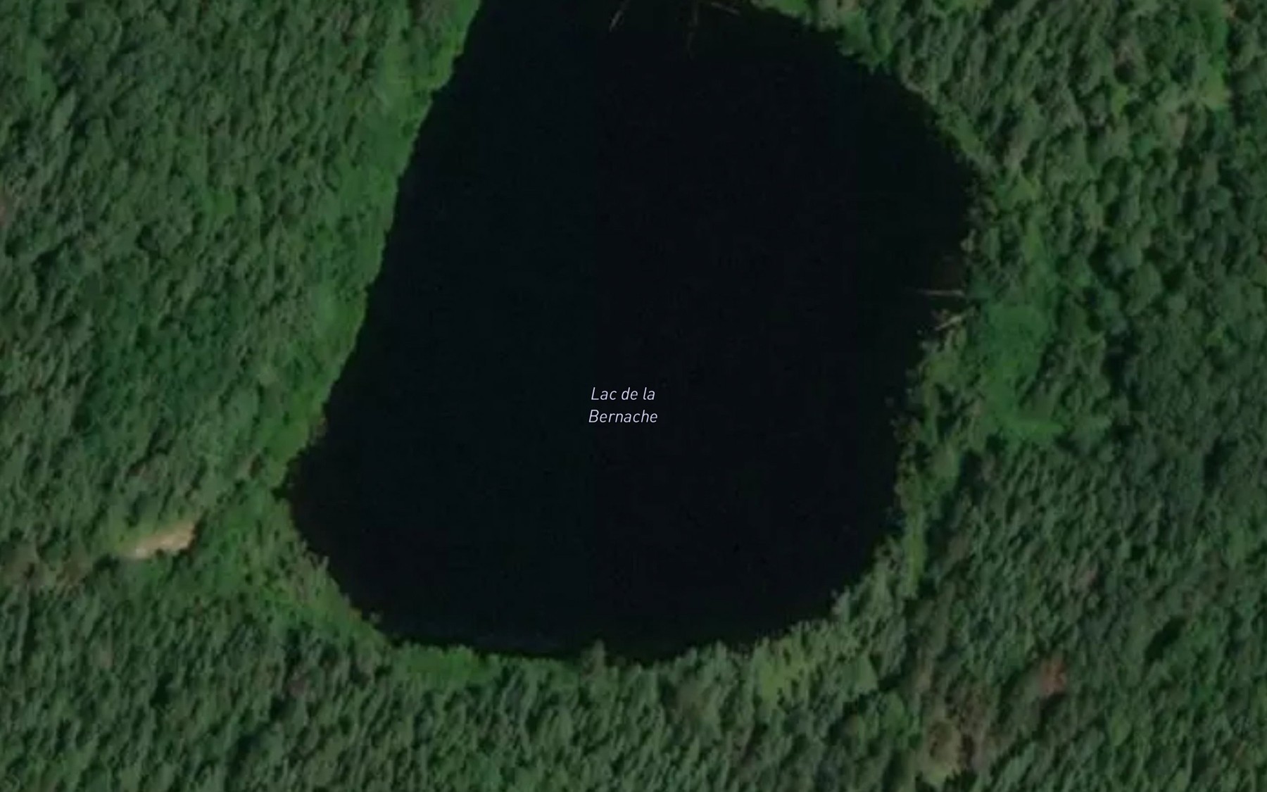 Satellite map of the Lac de la Bernache
