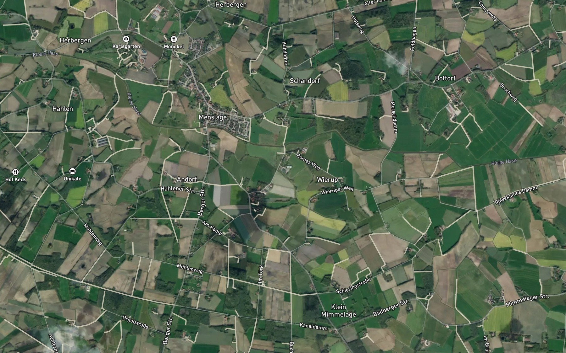 Satellite map of the Grother Kanal