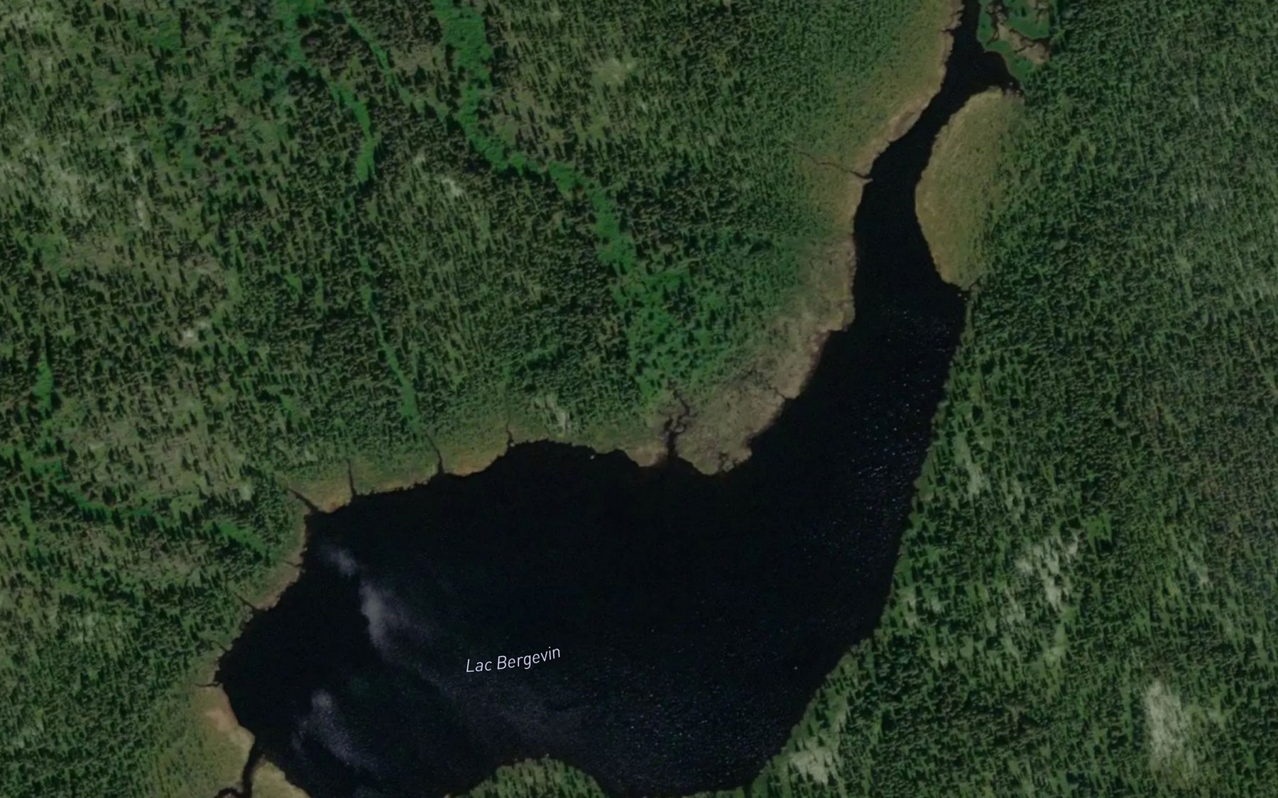 Satellite map of the Lac Bergevin