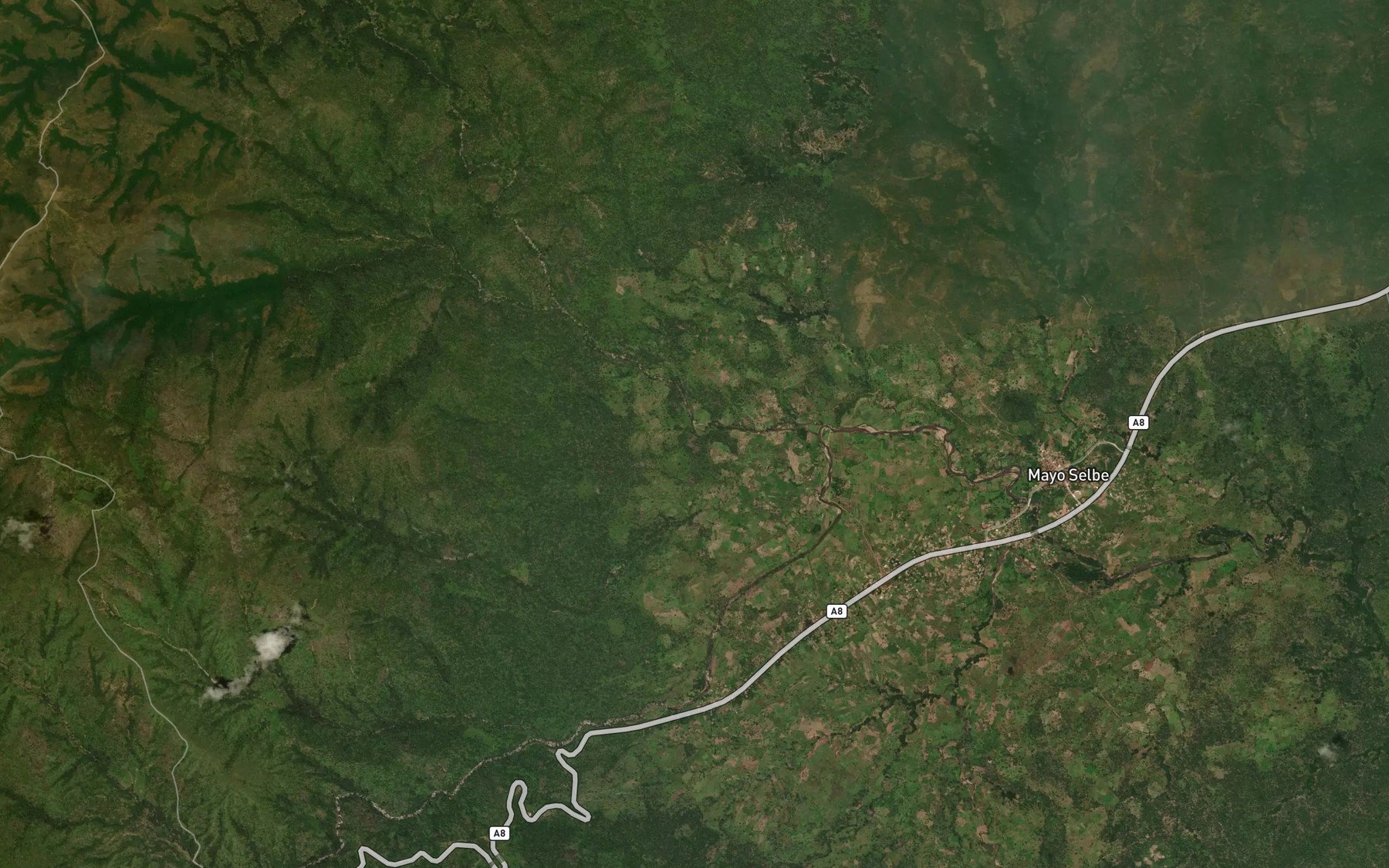Satellite map of the River Bantaje