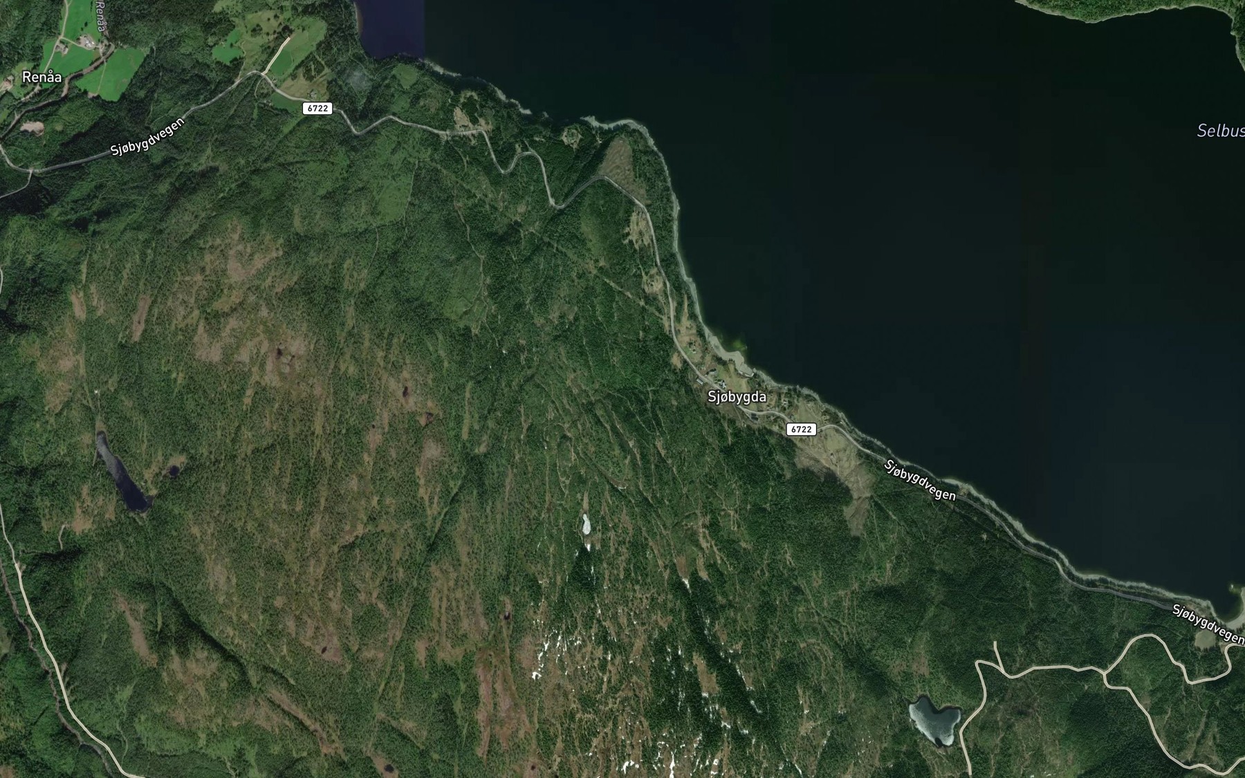 Satellite map of the Eggjabekken